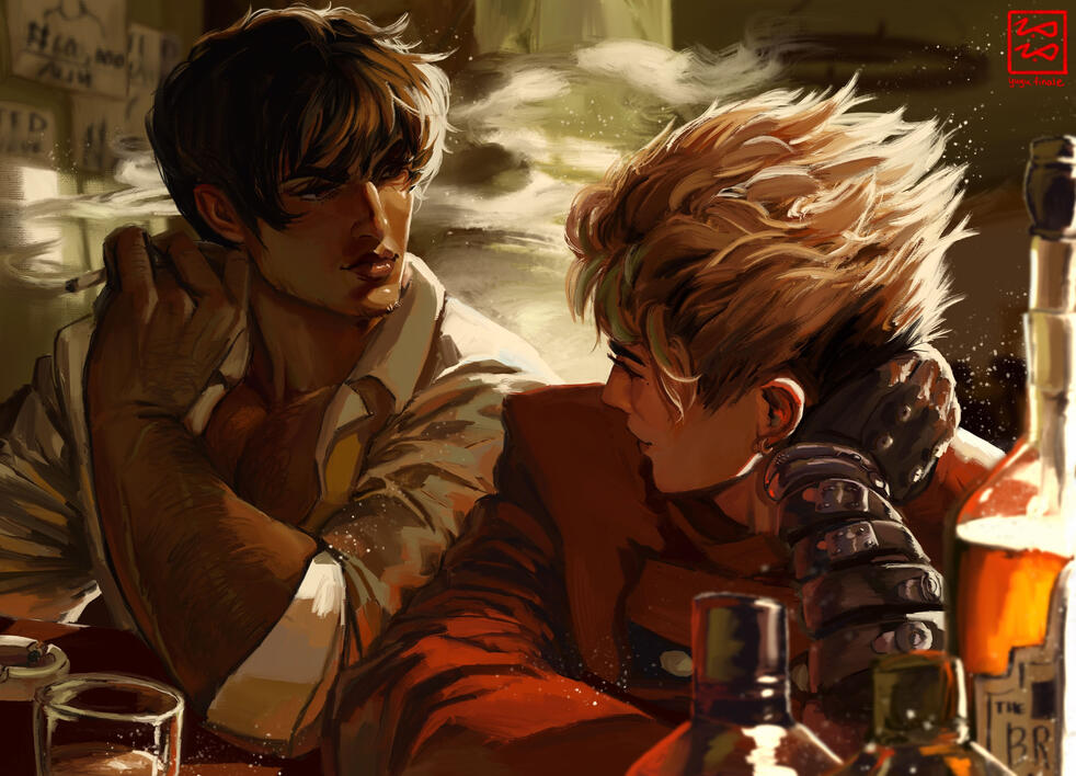 color bust, two subjects, detailed surroundings ($165)