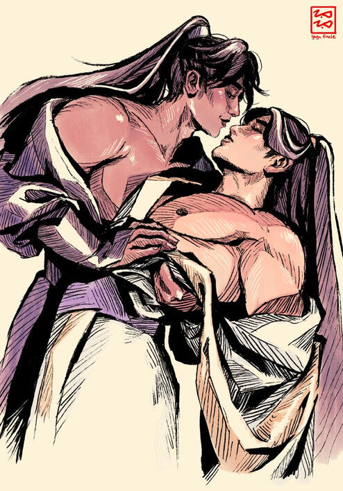 lined half body, 2 subjects, color ($105)