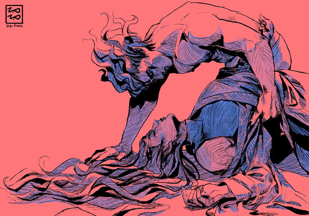 lined half body, 2 subjects, color ($105)